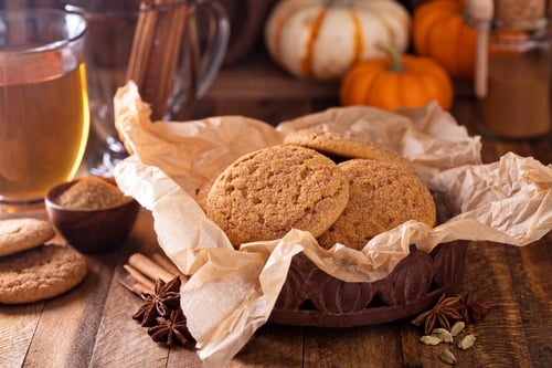 cookies de especiarias de outono