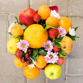 fruit with flowers