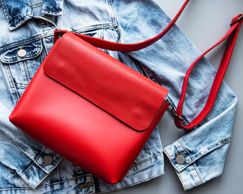 red handbag