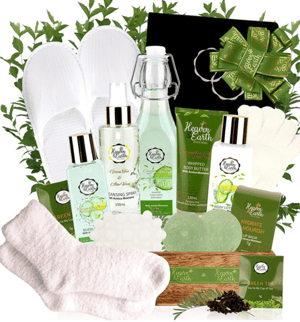 Cucumber Melon and Green Tea with Arnica Oil Spa Basket Bath and Body