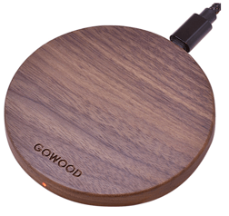 15W Fast Charge Walnut Wood Wireless Charger