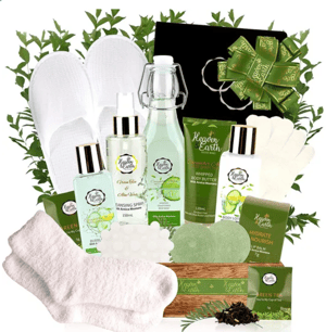 Pure Spa Cucumber Melon and Green Tea with Arnica Oil Spa Basket