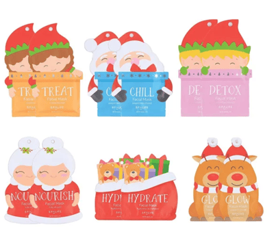 Santa's Squad Feuchtigkeit spendende Gesichtsmasken als kleine Weihnachtsgeschenke 