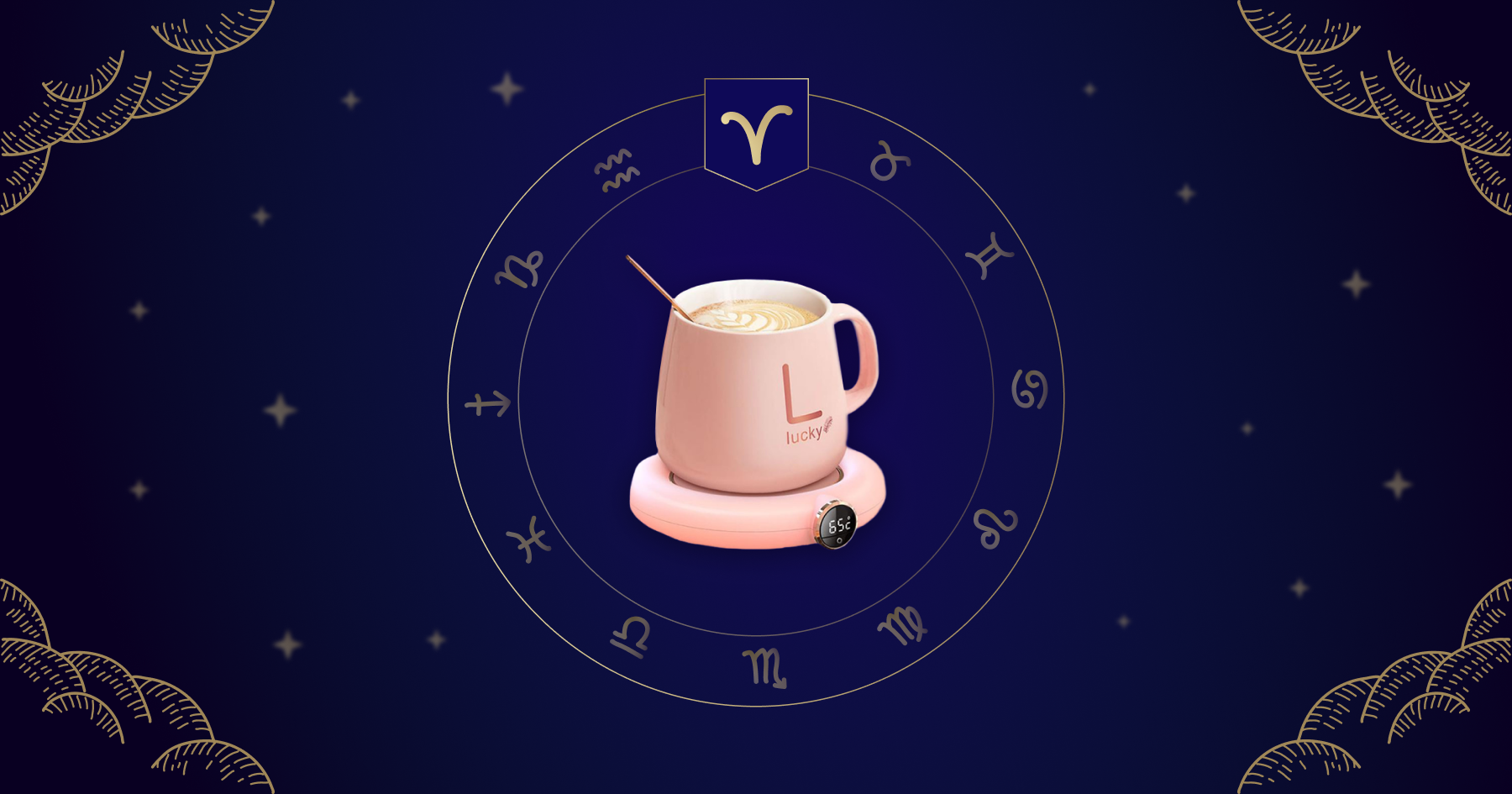 Custom Wooden Coaster Set Taurus Astrology Star Sign Zodiacs Solar System 