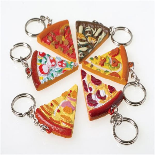 pepperoni pizza keychains 