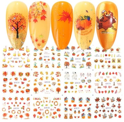 Pumpkin-nail-decal-art