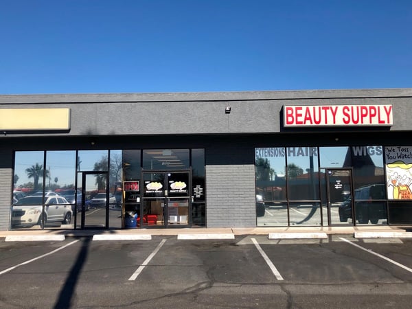 beauty supply storefront