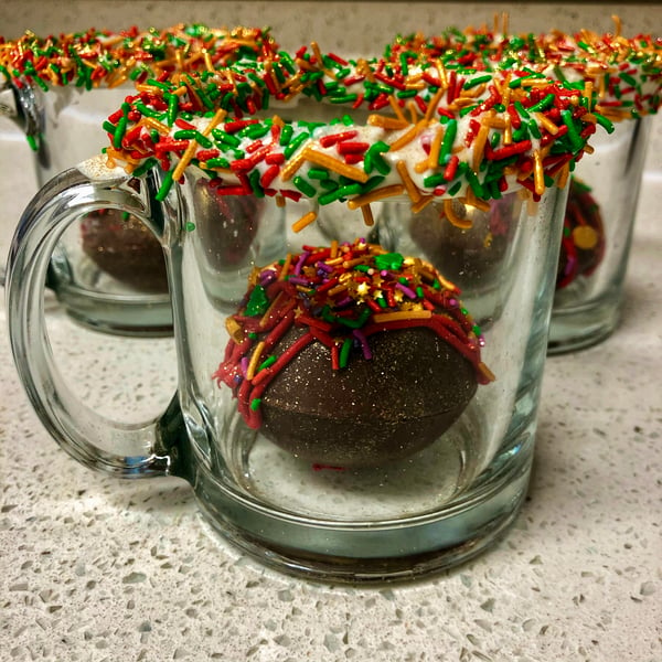 finished Hot Chocolate Bombs