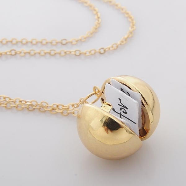 gold locket for secret messages