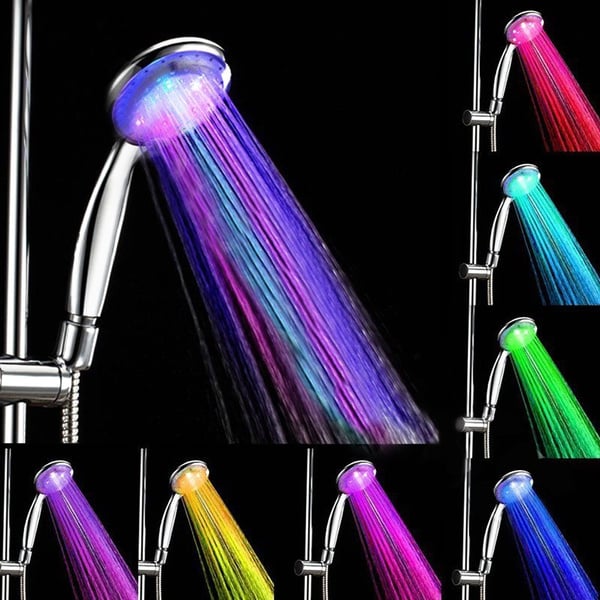 color changing led shower head