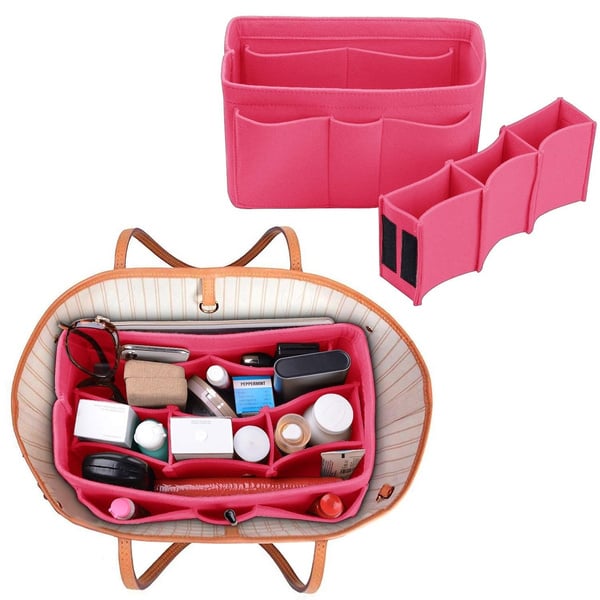 pink tote bag organizer