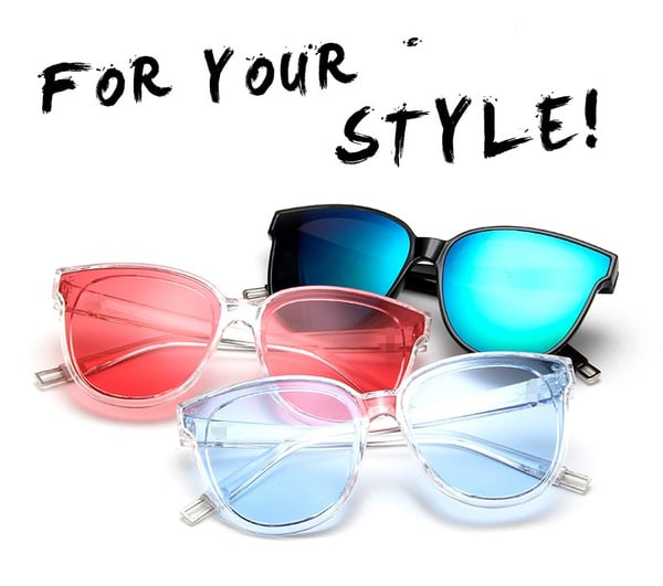 stylish beach sunglasses with clear frames
