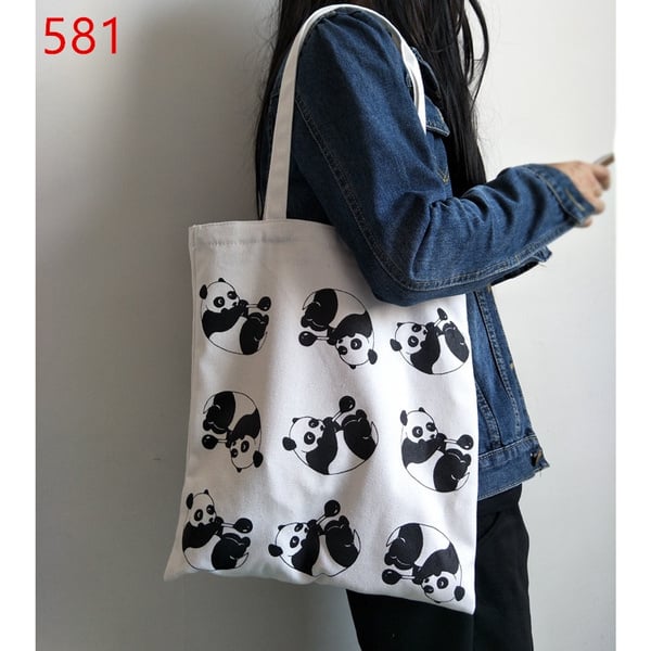 tote bag mignon avec pandas