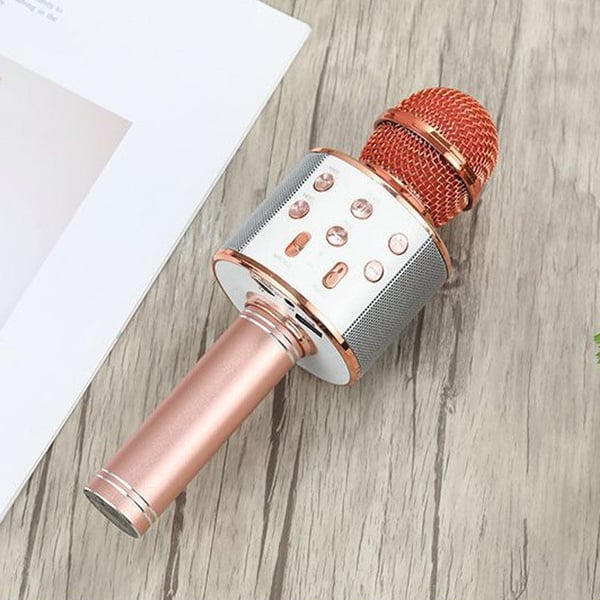 pink wireless microphone for karaoke