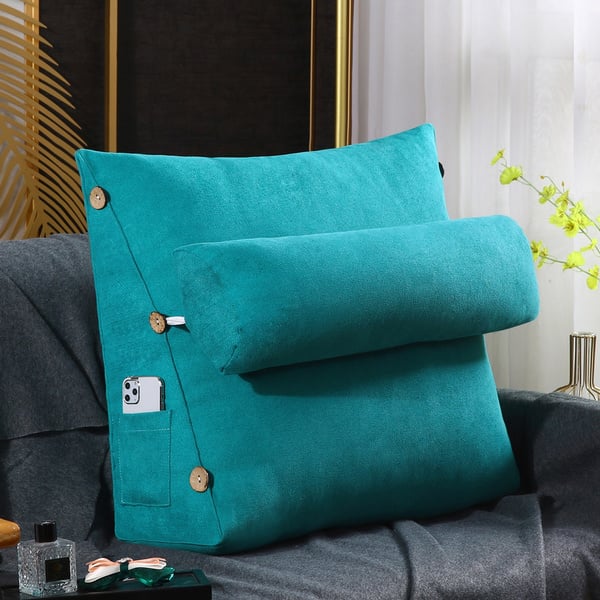coussin triangulaire ajustable turquoise 