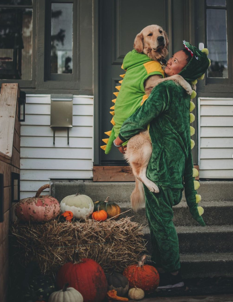 Wish - Dinosaurier Kostüm für Hund & Herrchen - @ourwildestories