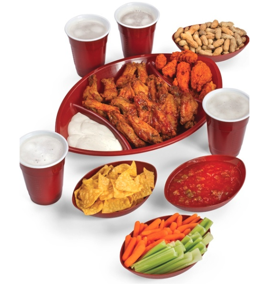 football trays, game day