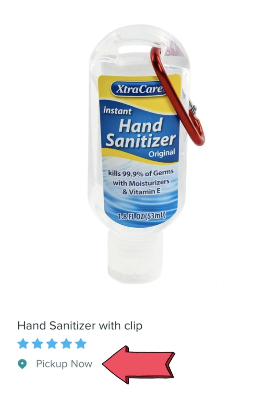 Wish Hand Sanitizer with clip and Vitamin E, 4 × 53 ml - Deliver