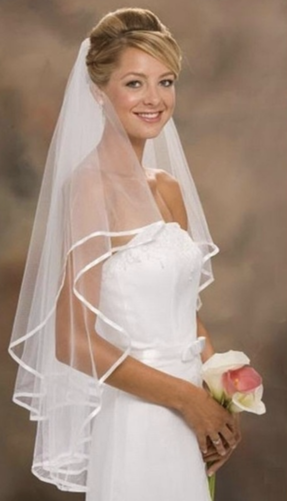 wedding, dress, veil