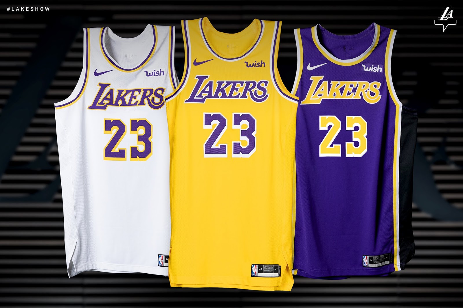 Are the lakers hot sale sponsored by wish